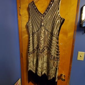 Vintage Roaring 20s style flapper dress